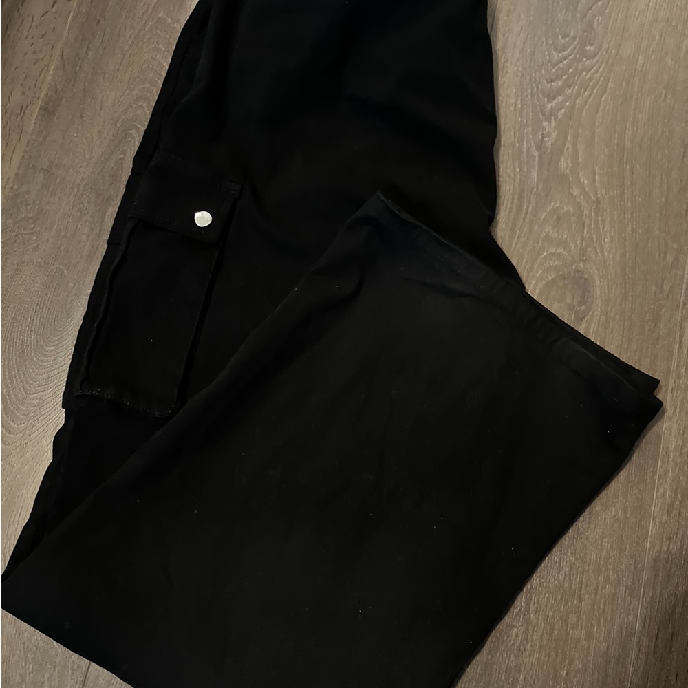 Urban Planet Black cargo/wide Leg Jeans